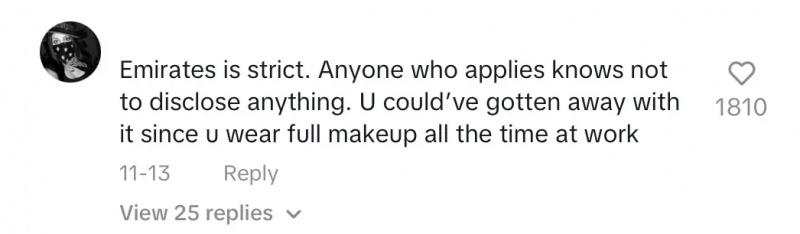 논평가는 여드름 때문에 에미레이트 항공으로부터 거절당한 여성이 거짓말을 했어야 했다고 주장했습니다.