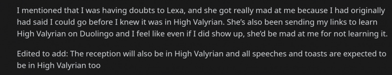redditor game of thrones na may temang kasal