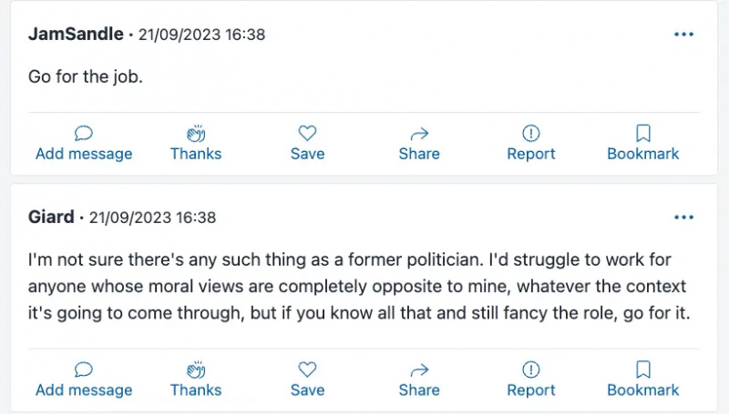 mumsnet, suis-je en train d'être un message déraisonnable à propos d'un ami qui n'accepte pas une femme's job