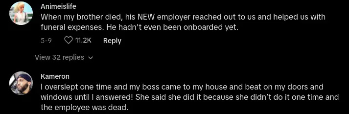 TikTok: Dobljeno delo't Acknowledge Co-Worker's Death, Quickly Fills Role