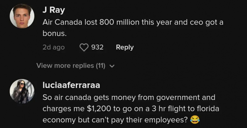 air canada flygvärdinna lön