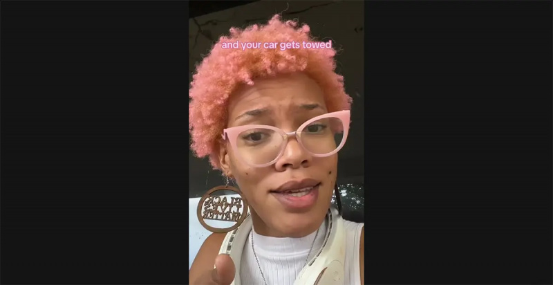 Une femme met en garde les jeunes contre la conduite sans assurance TikTok