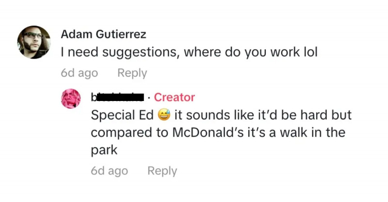 tiktok komentuj McDonalda do pracy biurowej