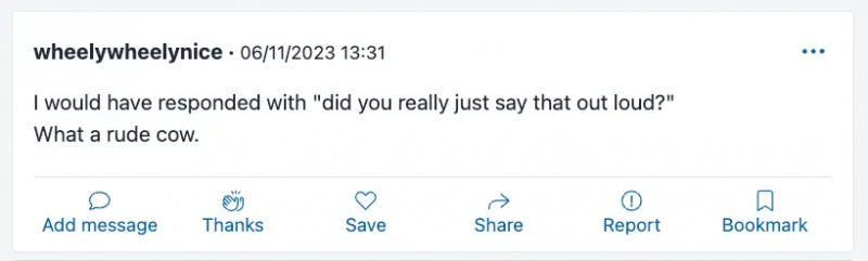 commentaire de mumsnet aibu - l'assistante commerciale était âgiste envers une femme qui achète un manteau