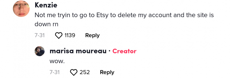 izbriši svoj etsy račun tiktok