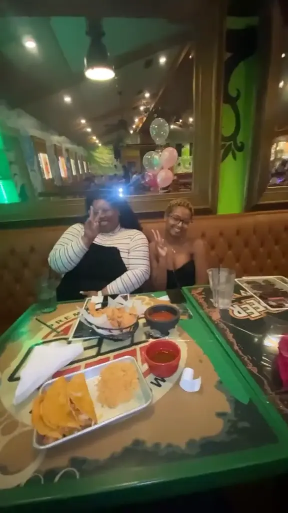 Zi's two friends at her dinner party
