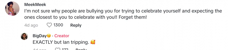 Un utilizator TikTok în ziua's post about friends not showing up for dinner