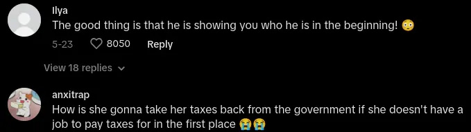남자는 그렇지 않다't want wife to work but doesn't want to provide for her - TikTok woman records date with man