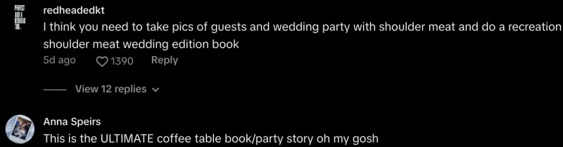 libro de visitas de boda de carne de hombro