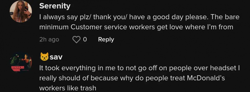 mcdonalds late night worker mean customers