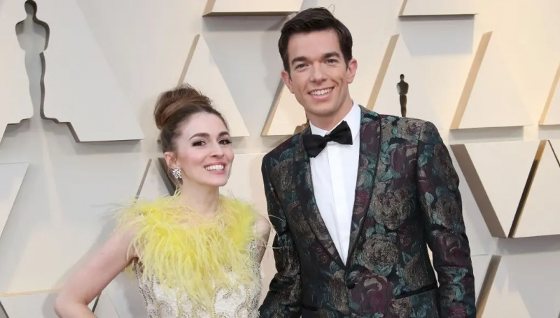 Anna Marie Tendler och John Mulaney på Oscarsgalan