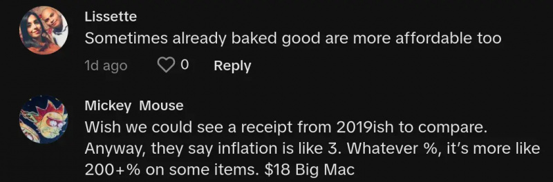 inflation des produits d'épicerie deux articles