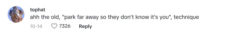 En kommentator som sa at den gamle teknikken med å parkere langt unna gjorde det't work