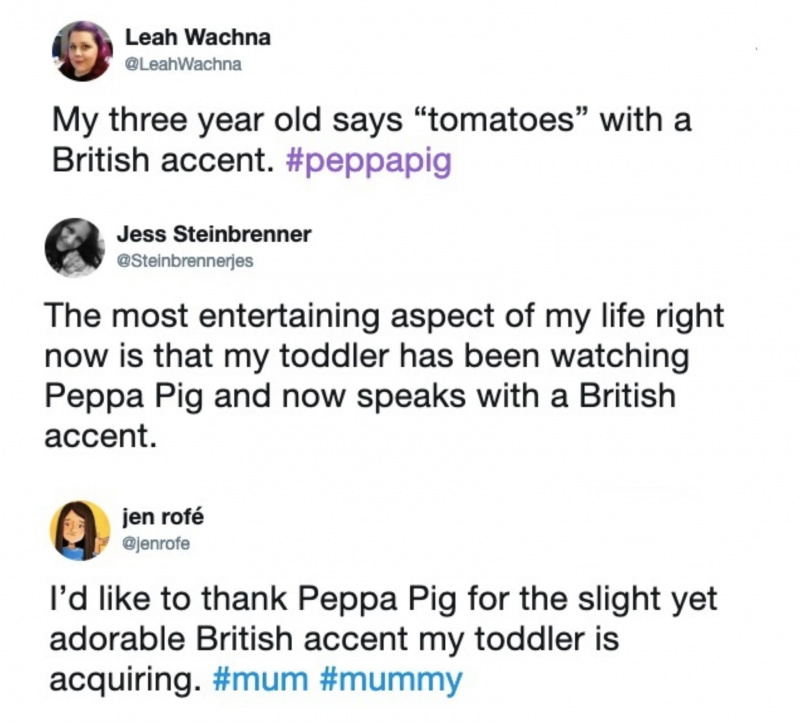 peppa pig twittrar