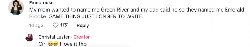 Un commentatore di Christal's post