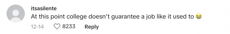 commento su tiktok