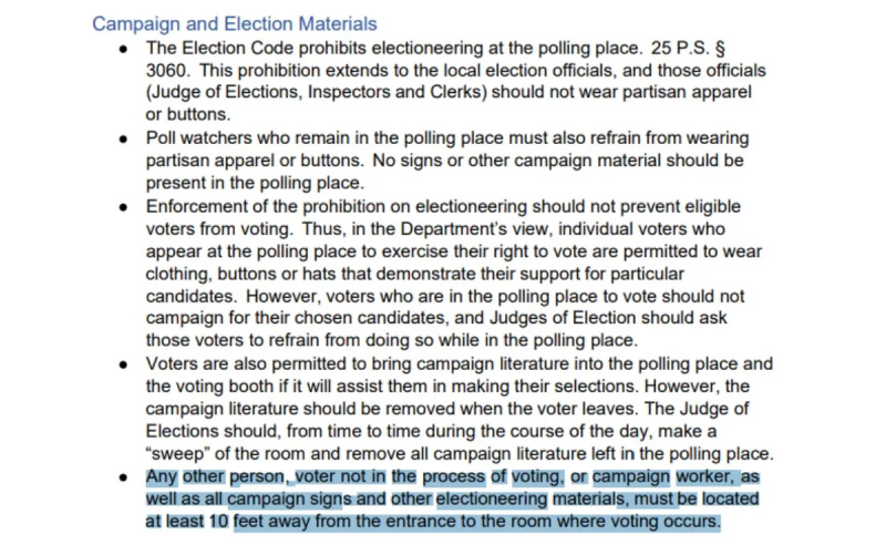 Regras de votação na Pensilvânia